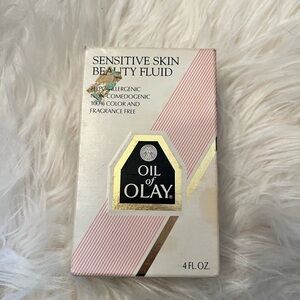 Vintage Olay Oil Of Olay Original Beauty Fluid Lotion 4 oz. Glass Bottle New Box
